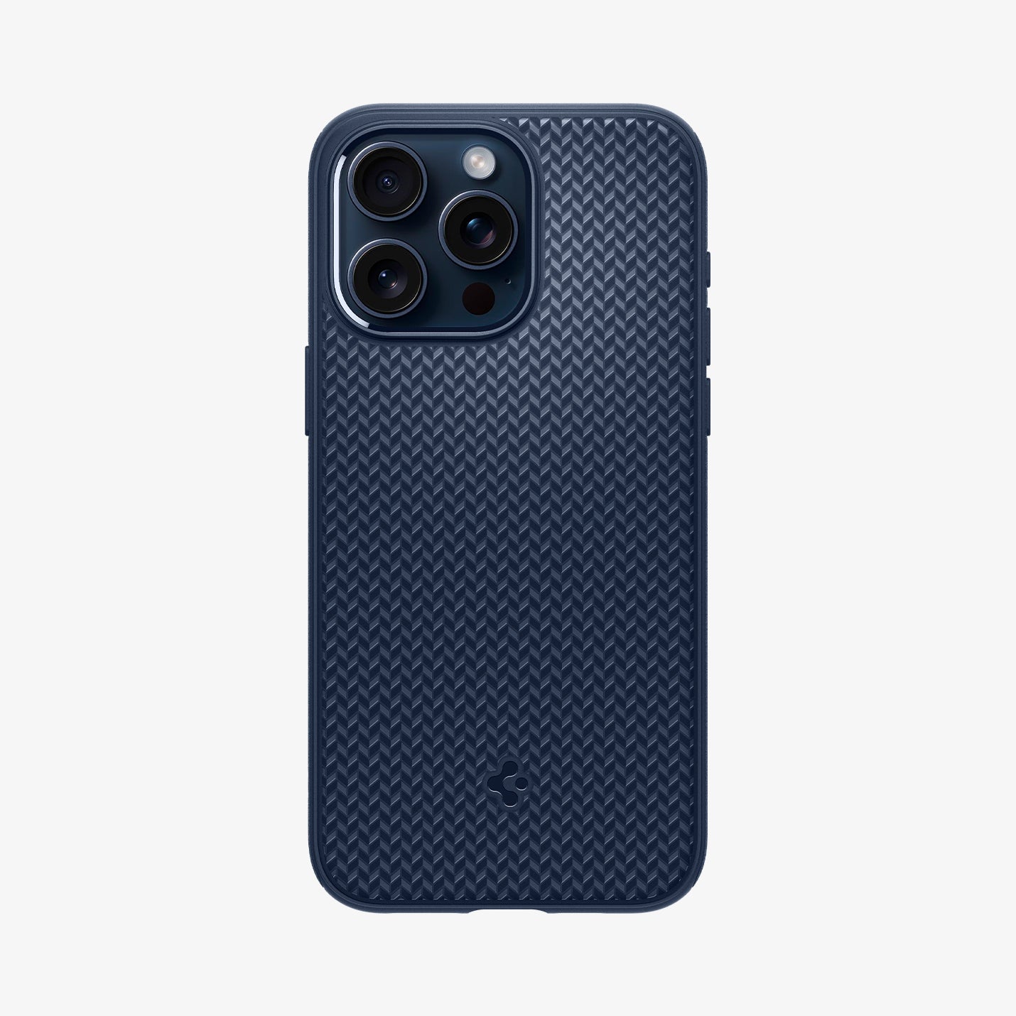 ACS06737 - iPhone 15 Pro Case Mag Armor (MagFit) in navy blue showing the back