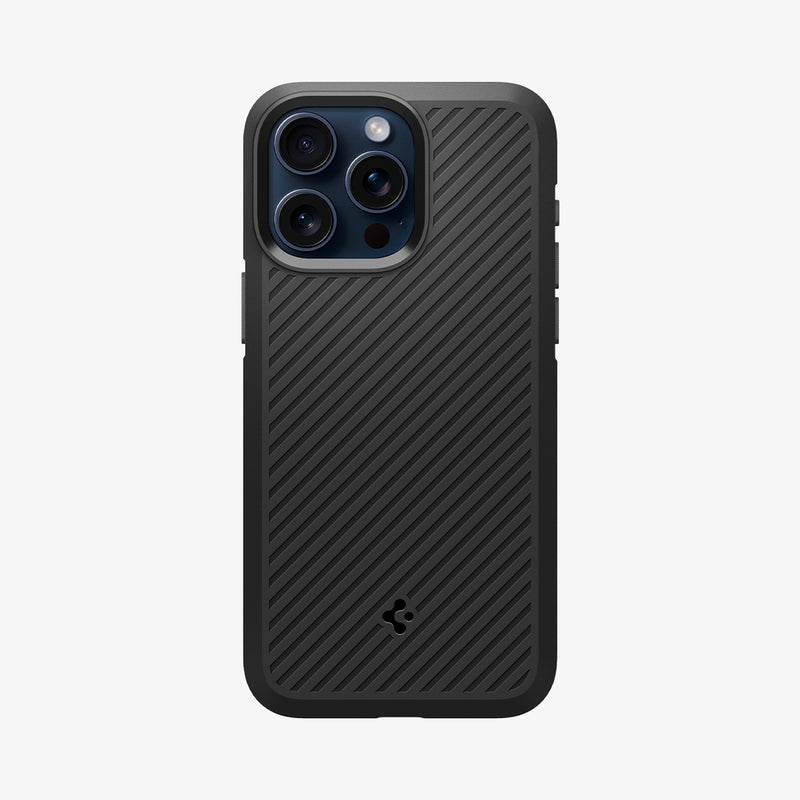 ACS06441 - iPhone 15 Pro Max Case Core Armor in matte black showing the back
