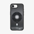 ACS09146 - iPhone 16e Case Ultra Hybrid Classic (MagFit) in Classic Black showing the back