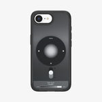 ACS09146 - iPhone 16e Case Ultra Hybrid Classic (MagFit) in Classic Black showing the back