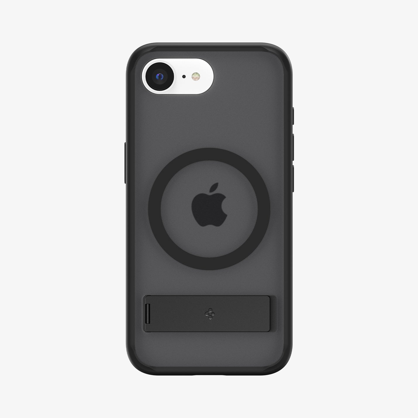 ACS09149 - iPhone 16e Case Ultra Hybrid S (MagFit) in Frost Black showing the back