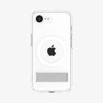 ACS09148 - iPhone 16e Case Ultra Hybrid S (MagFit) in Clear White showing the back