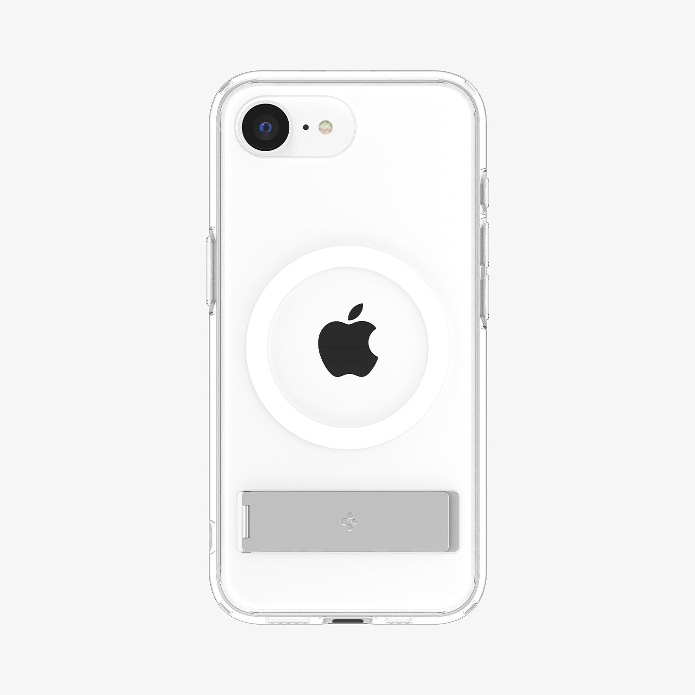 ACS09148 - iPhone 16e Case Ultra Hybrid S (MagFit) in Clear White showing the back