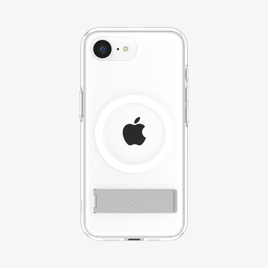 ACS09148 - iPhone 16e Case Ultra Hybrid S (MagFit) in Clear White showing the back