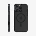 ACS08514 - iPhone 16 Pro Case Ultra Hybrid T (MagFit) in Frost Black showing the back and side