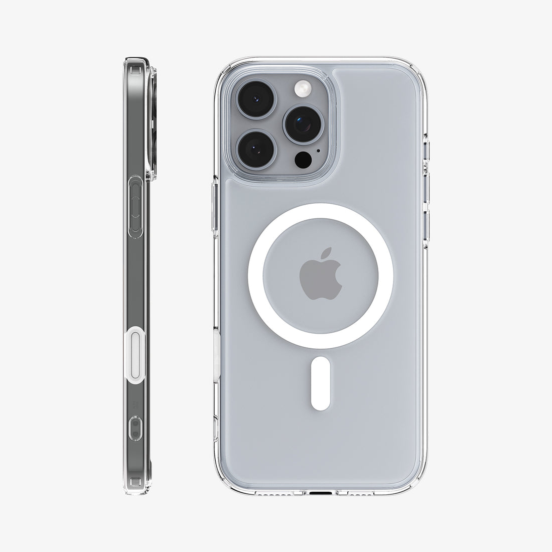 ACS08512 - iPhone 16 Pro Case Ultra Hybrid T (MagFit) in White showing the back