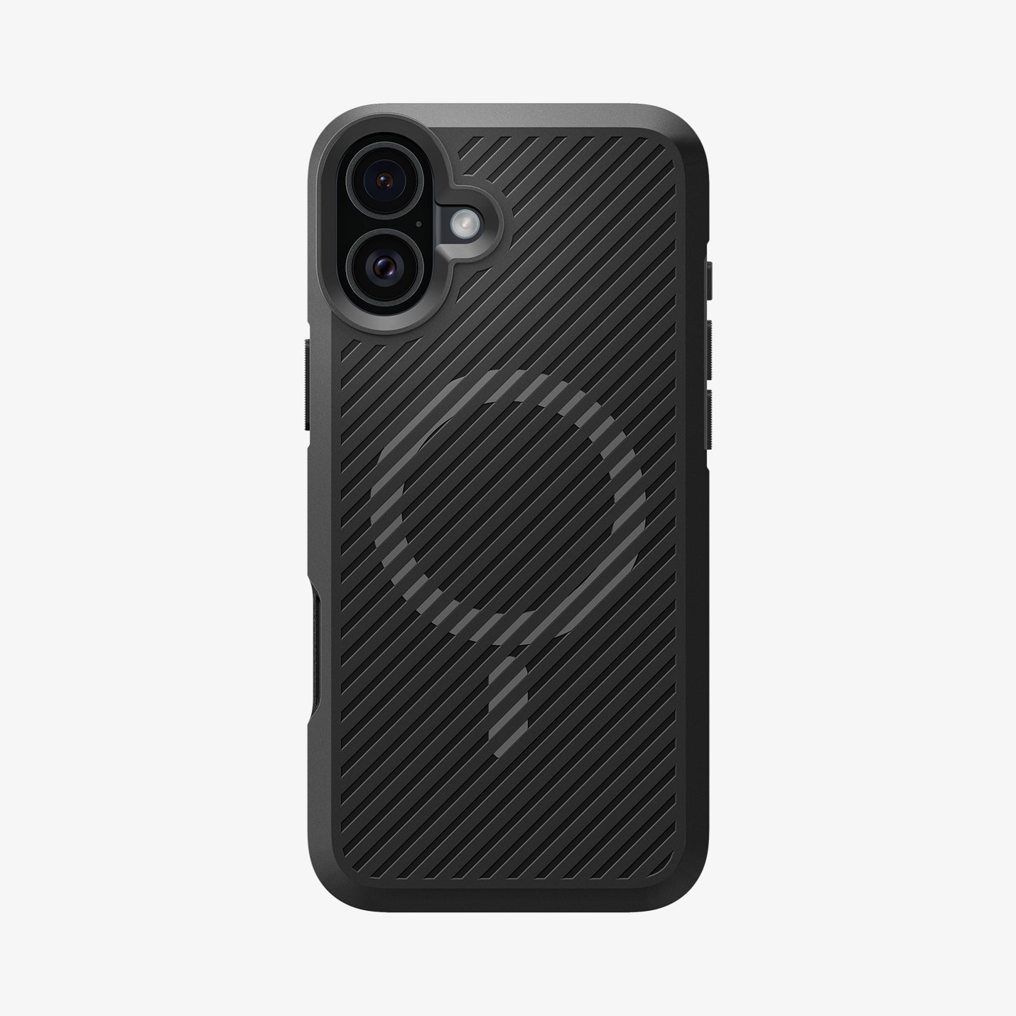 ACS08221 - iPhone 16 Case Core Armor (MagFit) in Matte Black showing the back