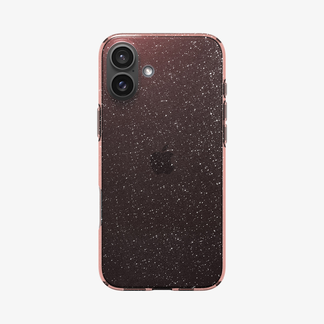 ACS08193 - iPhone 16 Case Liquid Crystal Glitter in Rose Quartz showing the back