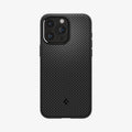 ACS06597 - iPhone 15 Pro Max Case Mag Armor (MagFit) in matte black showing the back