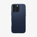 ACS07989 - iPhone 16 Pro Max Case Liquid Air in Navy Blue showing the back