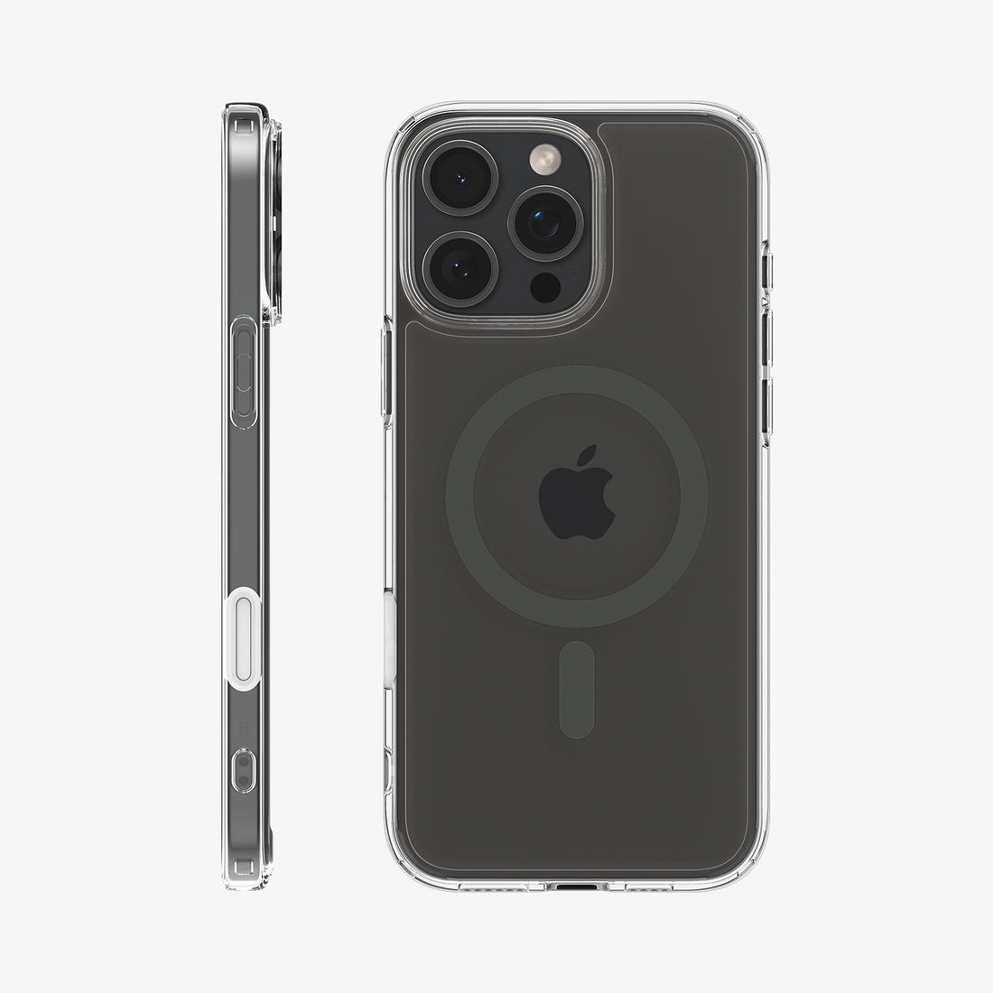 ACS08506 - iPhone 16 Pro Max Case Ultra Hybrid T (MagFit) in Graphite showing the back and side