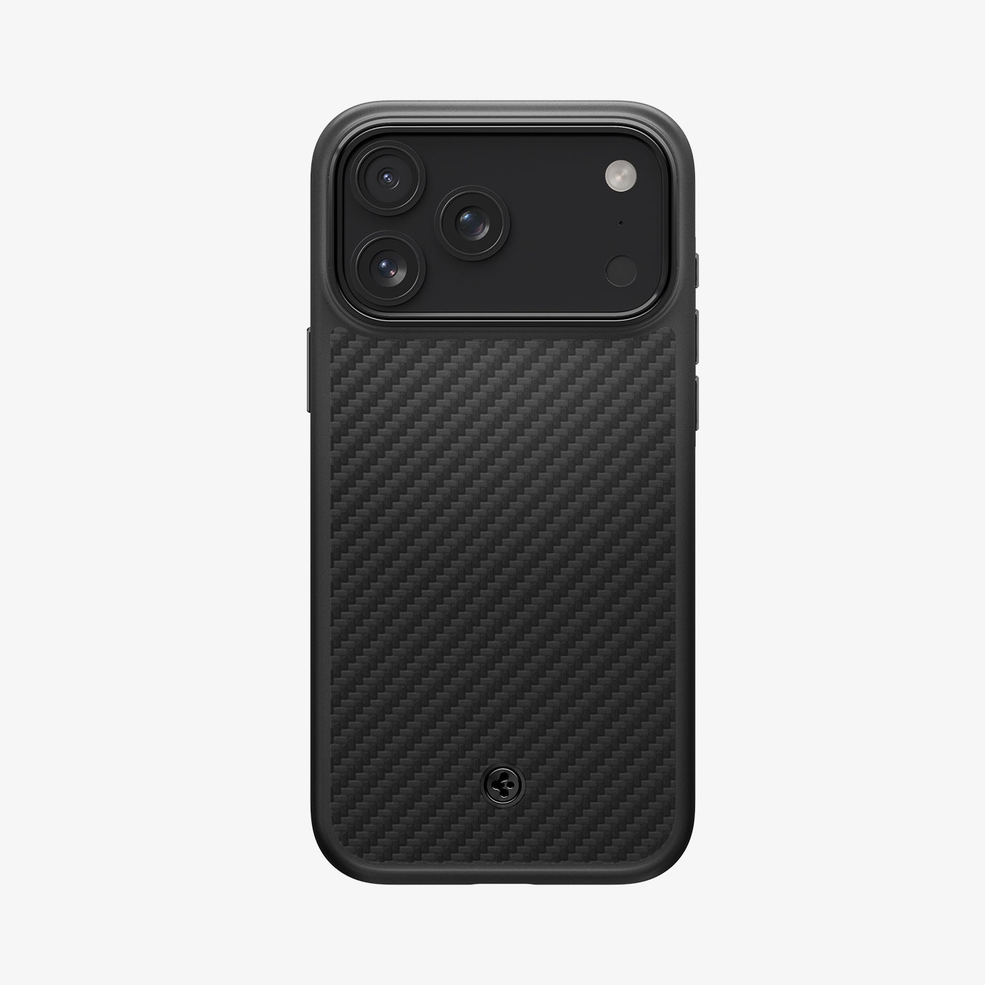 ACS09959CA - iPhone 18 Pro / iPhone 17 Pro Enzo Aramid T (Mag Fit) Black Black showing a slim aramid fiber case with a woven texture and raised camera protection