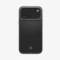 ACS09905 - iPhone 17 Pro Max Case Enzo Aramid T in black showing the back