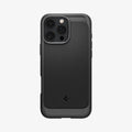 ACS08115 - iPhone 16 Pro Case Rugged Armor (MagFit) in Matte Black showing the back