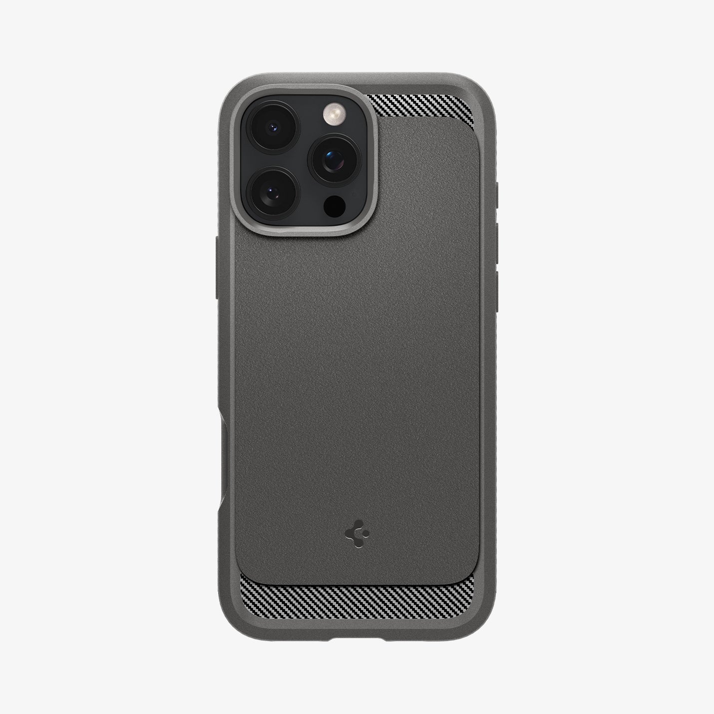ACS08116 - iPhone 16 Pro Case Rugged Armor (MagFit) in Gray showing the back