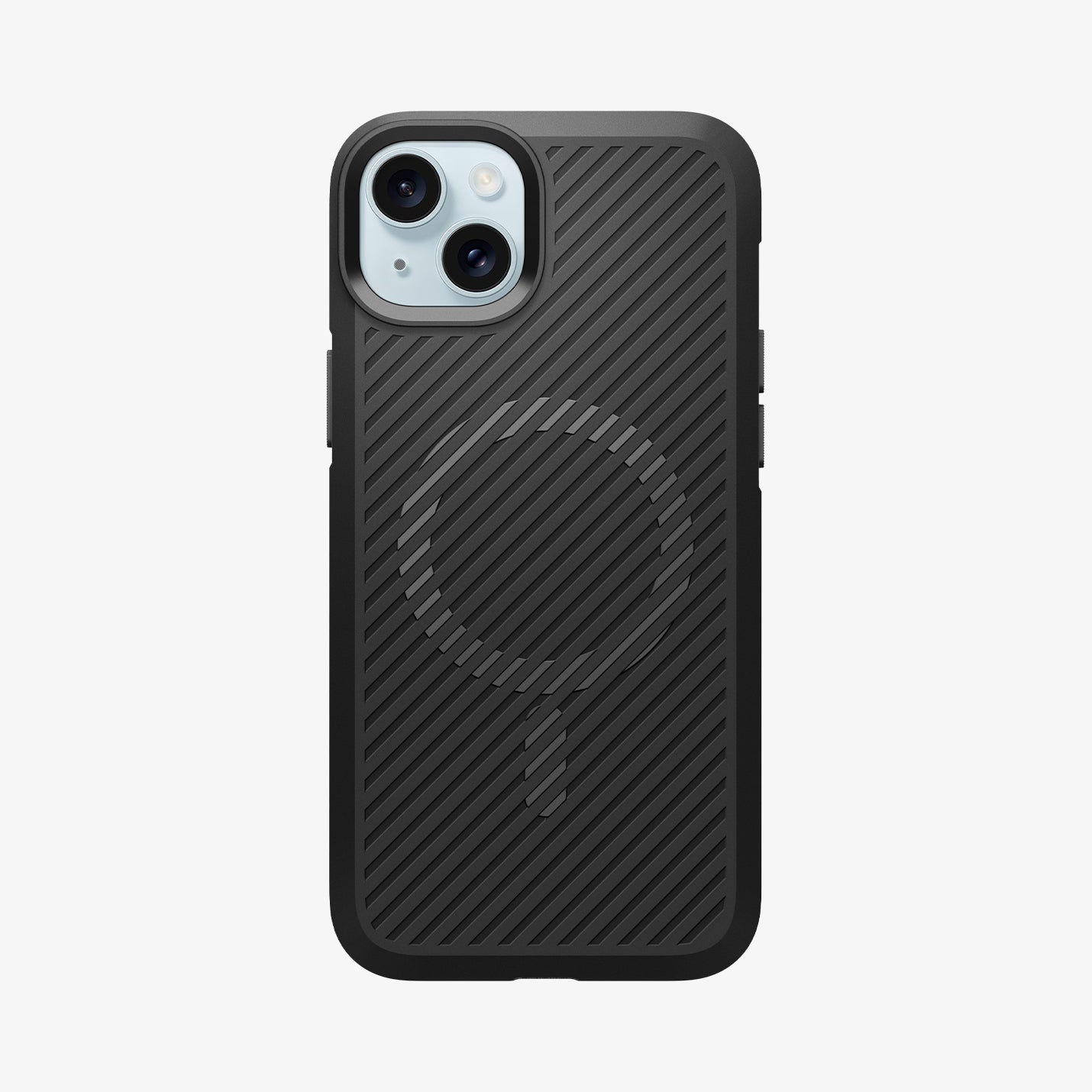 ACS06480 - iPhone 15 Case Core Armor (MagFit) in Matte Black showing the back