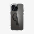 ACS06578 - iPhone 15 Pro Max Case Ultra Hybrid (MagFit) in carbon fiber showing the back