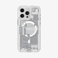 ACS07034 - iPhone 15 Pro Max Case Ultra Hybrid Zero One in white showing the back