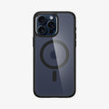 ACS06720 - iPhone 15 Pro Case Ultra Hybrid (MagFit) in frost black showing the back