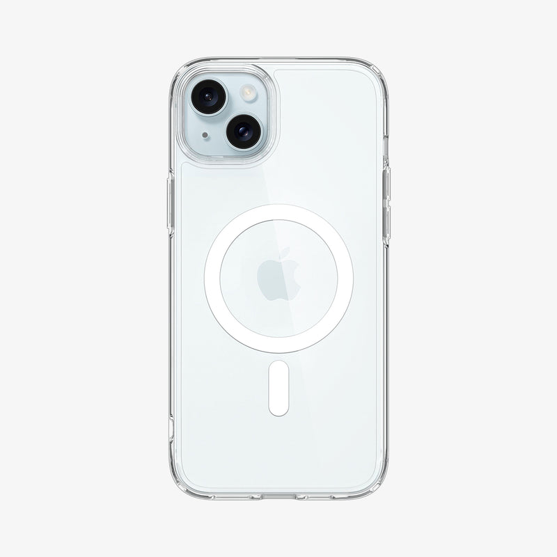 ACS06802 - iPhone 15 Case Ultra Hybrid (MagFit) in white showing the back