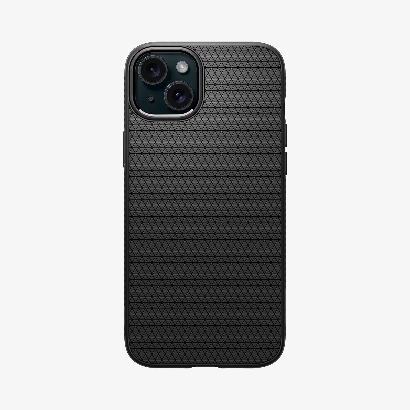 ACS06650 - iPhone 15 Plus Case Liquid Air in matte black showing the back