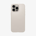 ACS07217 - iPhone 15 Pro Case Liquid Air in Natural Titanium showing the back