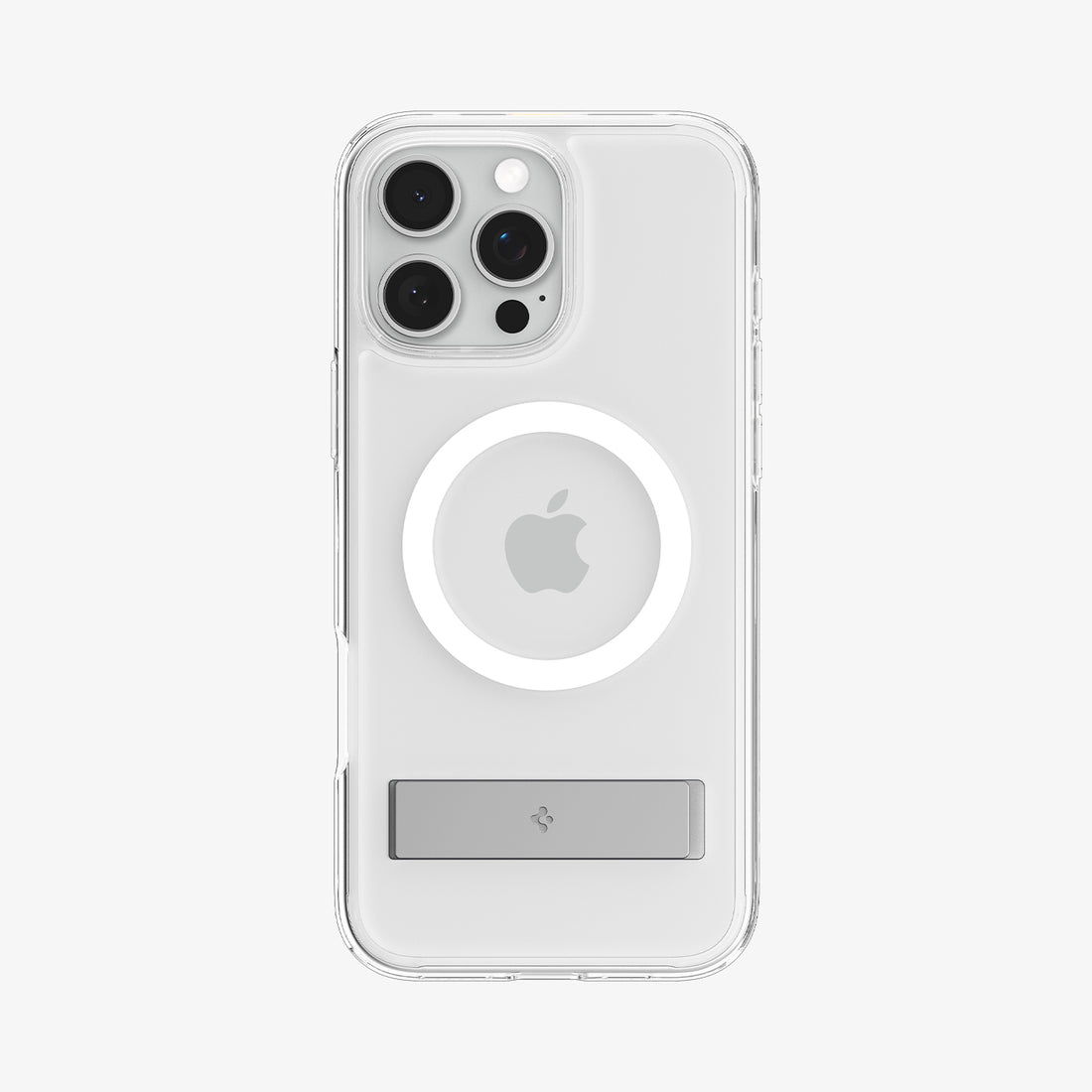 ACS08142 - iPhone 16 Pro Case Ultra Hybrid S (MagFit) in Crystal Clear showing the back