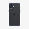 ACS08202 - iPhone 16 Case Ultra Hybrid in Navy Blue showing the back