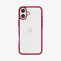 ACS08203 - iPhone 16 Case Ultra Hybrid in Red Crystal showing the back