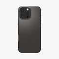 ACS08107 - iPhone 16 Pro Case Thin Fit (MagFit) in Gunmetal showing the back
