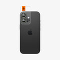 AGL10128 - iPhone 17 Optik Pro EZ Fit Lens Protector in green showing the back with ez fit tray installed on lens