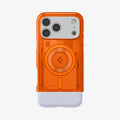 ACS09963 - iPhone 17 Pro Case Classic C1 (MagFit) in tangerine showing the back