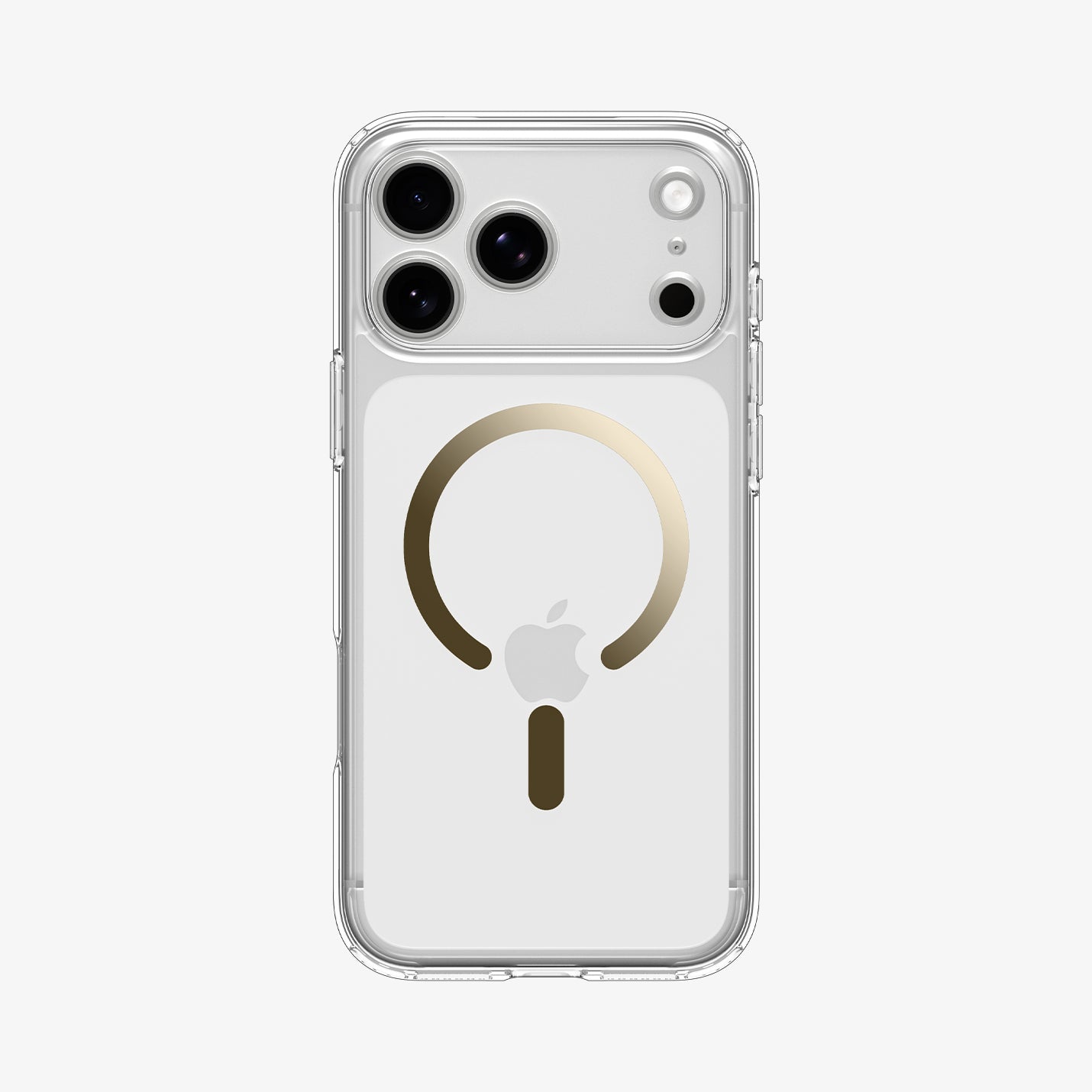 ACS10068 - iPhone 17 Pro Ultra Hybrid (MagFit) in Clear Gold showing the back