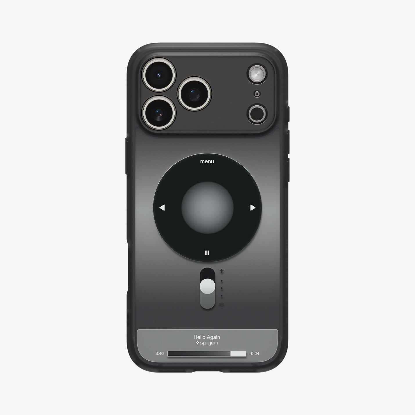 ACS10076 - iPhone 17 Pro Case Ultra Hybrid Classic (MagFit) in Classic Black showing the back