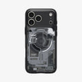 ACS10042 - iPhone 17 Pro Max Case Ultra Hybrid Zero One (MagFit) in Zero One Black showing the back