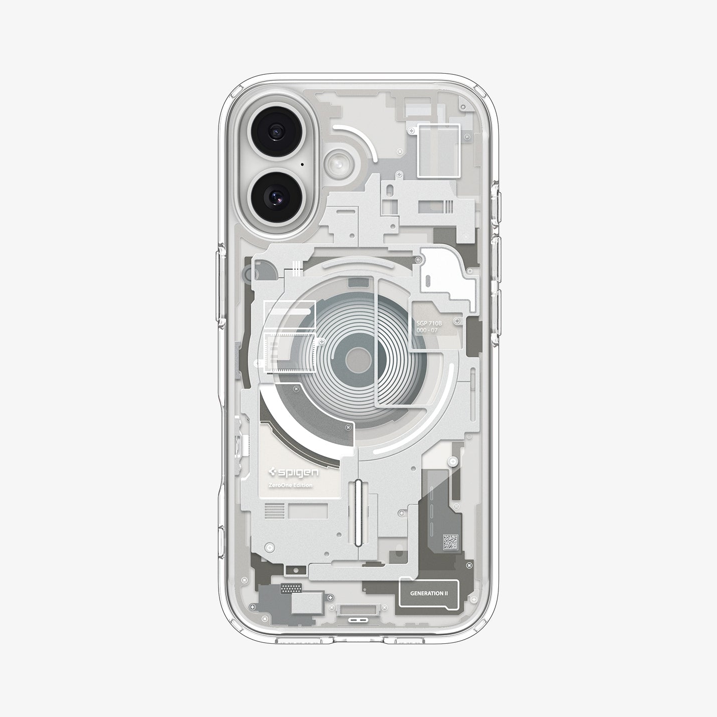 ACS10088 - iPhone 17 Ultra Hybrid Zero One (MagFit) in Zero One Natural Titanium showing the back