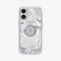 ACS10087 - iPhone 17 Ultra Hybrid Zero One (MagFit) in Zero One White showing the back