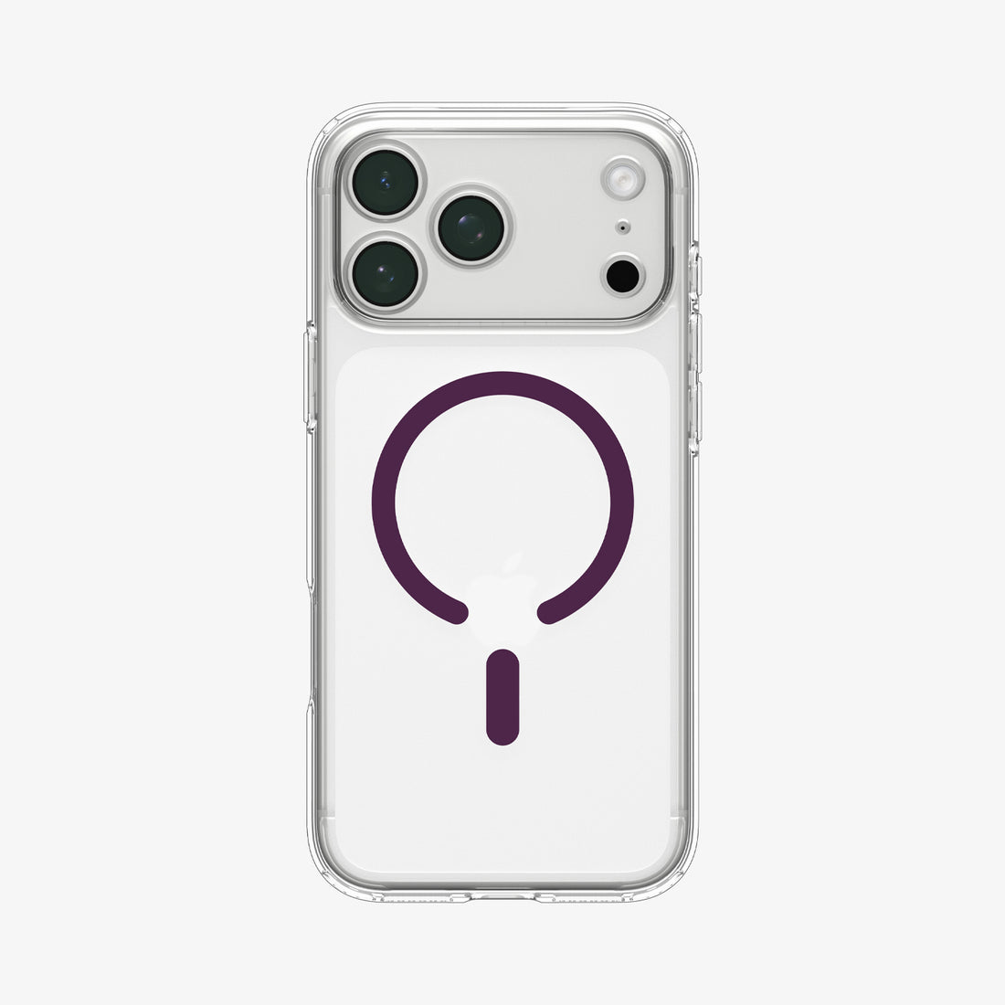 ACS12331 -  iPhone 18 Pro Max / iPhone 17 Pro Max Ultra Hybrid (MagFit) in Clear Dark Cherry showing the back