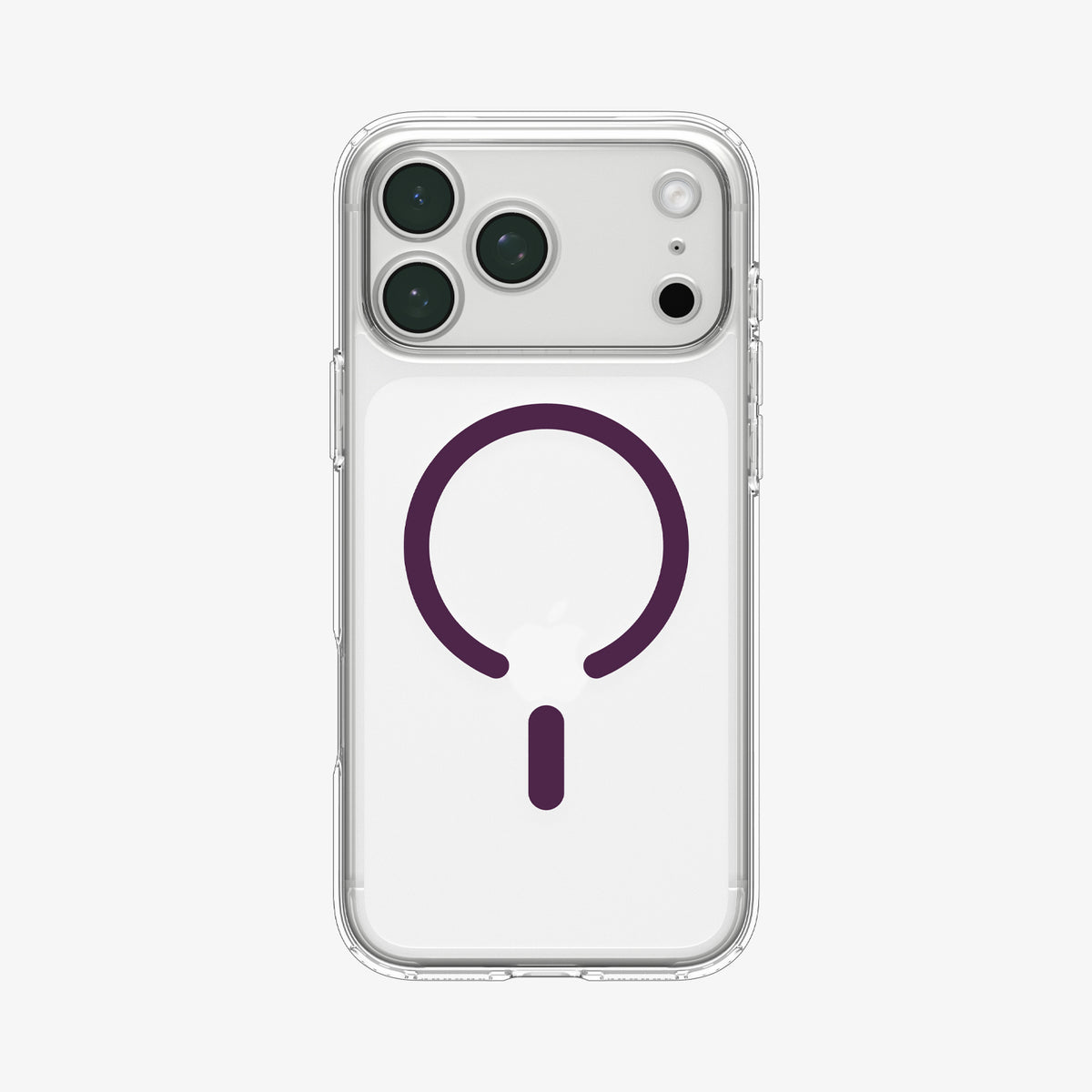 ACS12331 -  iPhone 18 Pro Max / iPhone 17 Pro Max Ultra Hybrid (MagFit) in Clear Dark Cherry showing the back