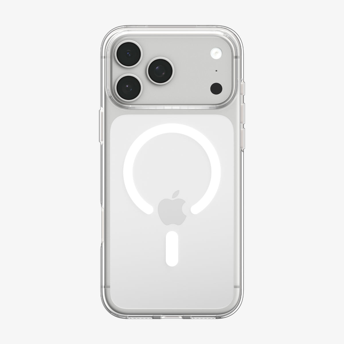 ACS11925 - iPhone 18 Pro / iPhone 17 Pro Crystal Flex (Mag Fit) showing a clear case with a built-in magnetic ring and full camera area coverage.