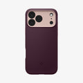 ACS09967 - iPhone 17 Pro Case Nano Pop (MagFit) in burgundy bean showing the back