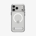 ACS12005 - iPhone 18 Pro / iPhone 17 Pro Slim Armor Essential S (Mag Fit) showing a clear case with a magnetic ring and integrated kickstand from the back.
