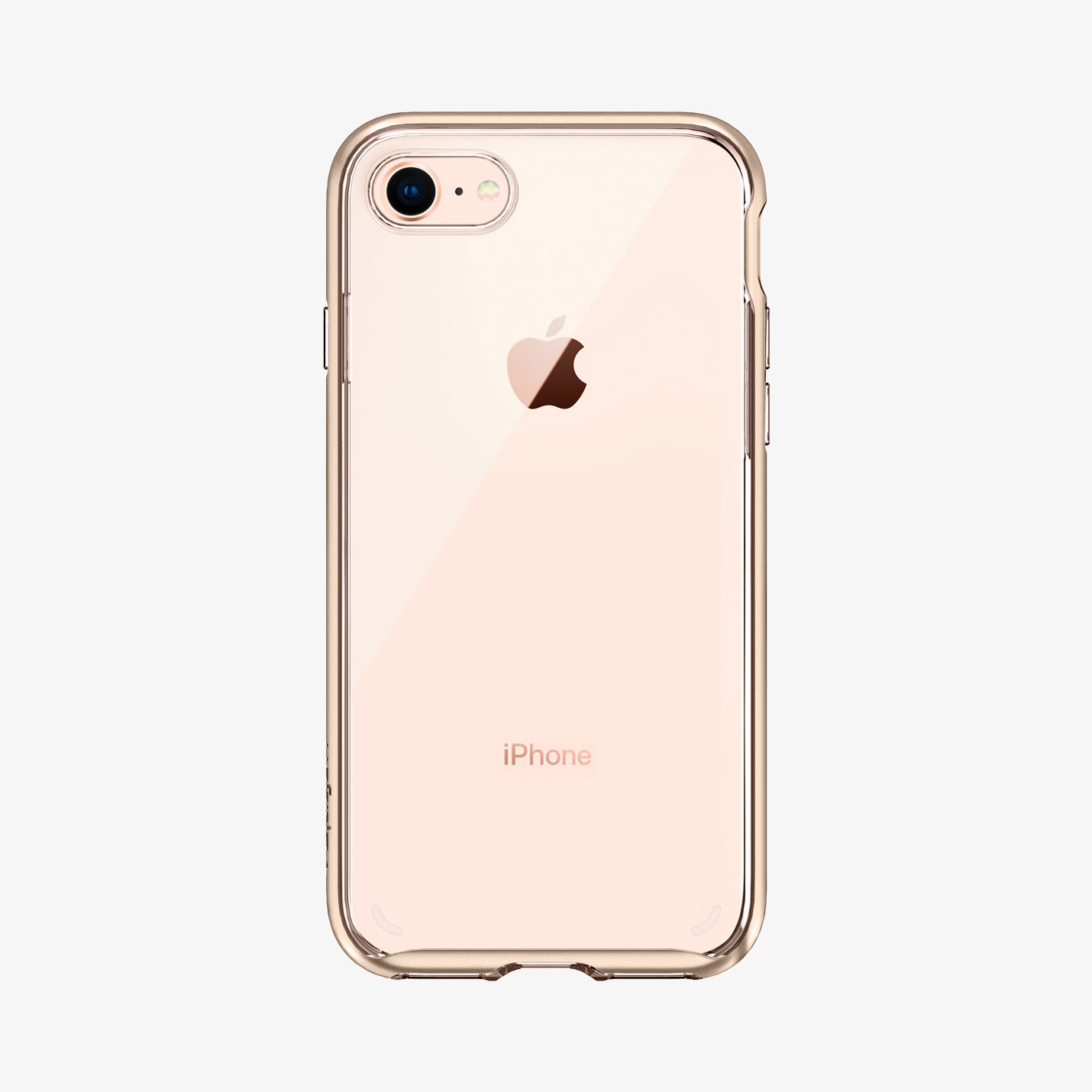 054CS22366 - iPhone 8 Series Neo Hybrid Crystal Case in champagne gold showing the back