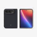ACS11687 - iPhone Duo Nano Pop (Mag Fit) in Black Sesame showing front and rear views of the case fully unfolded with a slim fitted profile