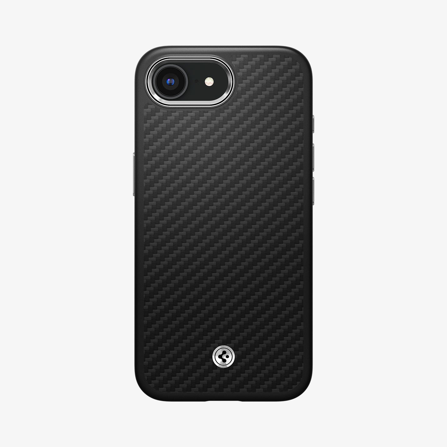 ACS09153 - iPhone 16e Case Enzo Aramid in Matte Black showing the back