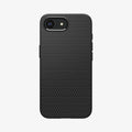 ACS09161 - iPhone 16e Case Liquid Air in Matte Black showing the back