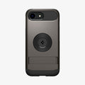ACS09130 - iPhone 16e Case Slim Armor (MagFit) in Gunmetal showing the back