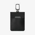 AFA03754 - showing a textured pouch with a flap closure, stitched logo patch, and metal carabiner clip.