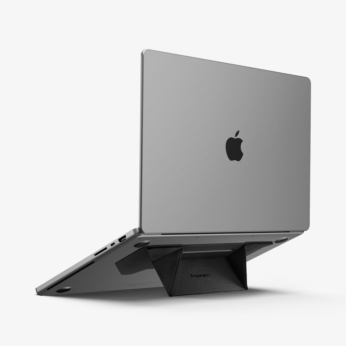AMP10403 - Slim Fold Laptop Stand | LD201-S3 showing the stand installed on a laptop