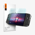 AGL07413 - Lenovo Legion Go Screen Protector GLAS.tR SLIM showing the device, screen protector and packaging